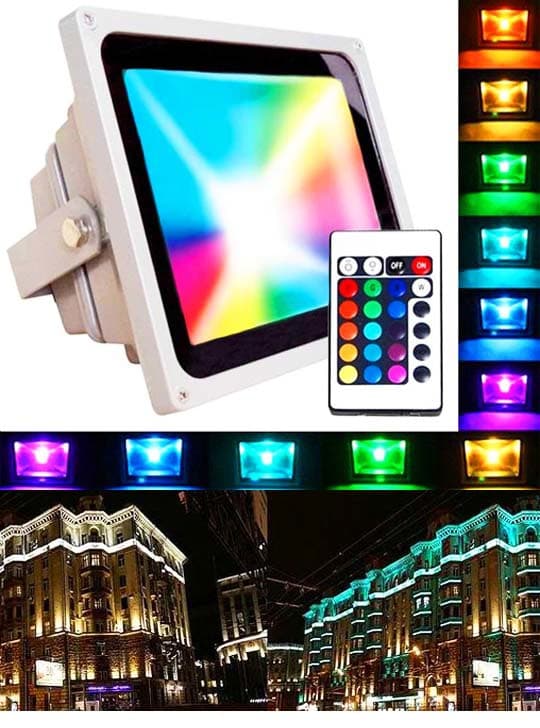 Прожектор RGB 70Вт с пультом